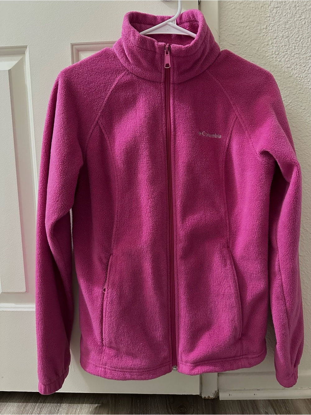 Columbia Bright Pink Full-Zip Teddy Jacket